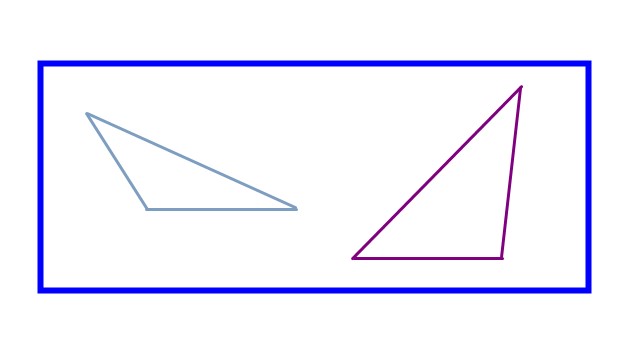 Image of two different obtuse triangles.